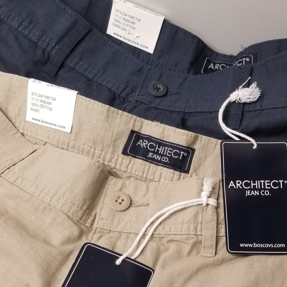 565 - Lot of 2 Architect Jean Co. 32W Cargo Shorts